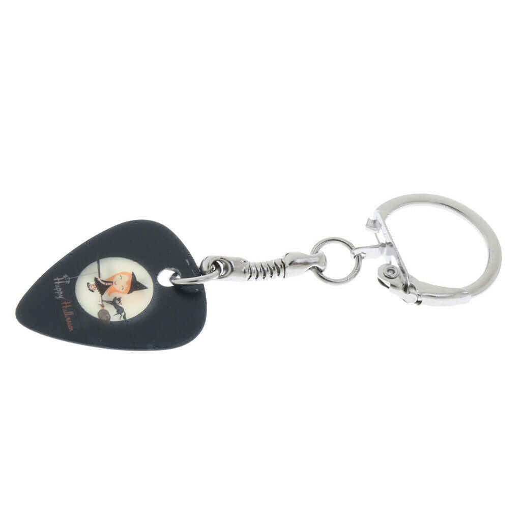 Guitar Bass Plectrum Luminous Keychain Key Fob Picks Girl