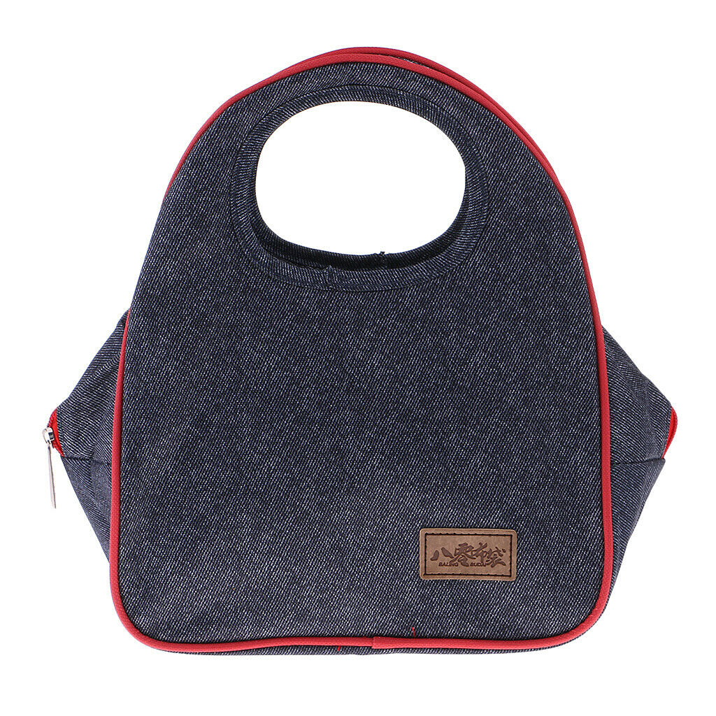 Woven Cool Bag Lunch Box School Office Picnic Insulated Thermal Cooler Totes