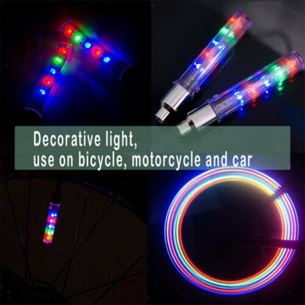 Led Bike Wheel Lights - Waterproof Bright Bicycle Light Strip (2 Pack), Cool