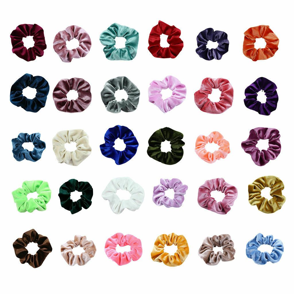 30-Pack Women's Assorted Hair Scrunchies Hair Bands Scrunchy Ropes Scrunchie