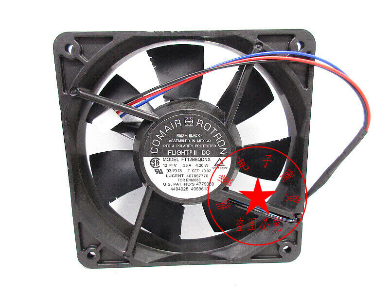 1pcs COMAIR ROTRON FT12B6QDNX DC12V 0.35A cooling fan 120 * 120 * 25mm 3-wire