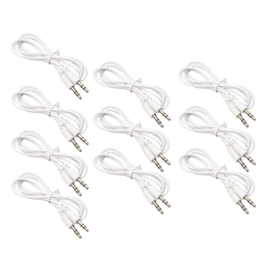 10-part Socket Aux Cable 3.5 to 3.5 Mm Plug Plug Stereo Cable Plug