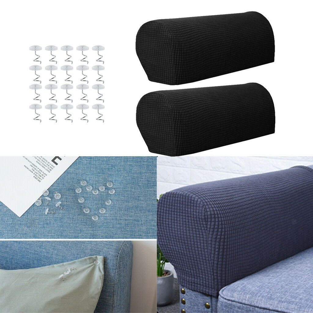 1 Pair Stretch Armrest Covers Couch Slipcovers Comfortable Anti-Stain Furniture