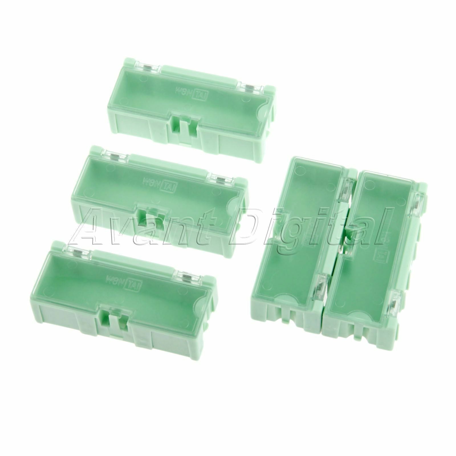 Brand New 5Pcs/Set Green Mini Supply Electronic Component Parts Case Storage Box