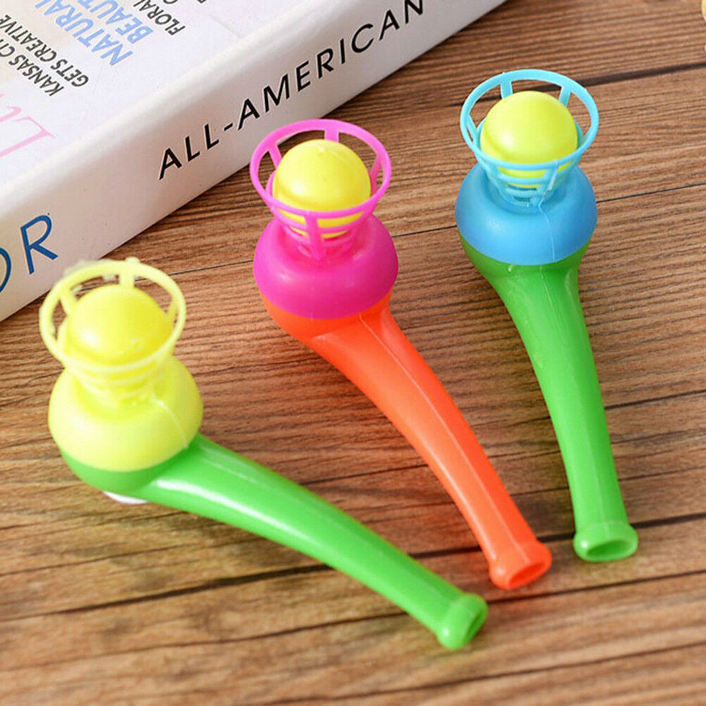 3Pcs magic floating ball game kids gift toys blow pipe balls for party game Tt