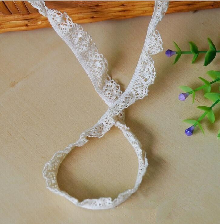 10 Yards Cotton Elasticity Lace Trim Sewing Clothing accessories decoration 15mm