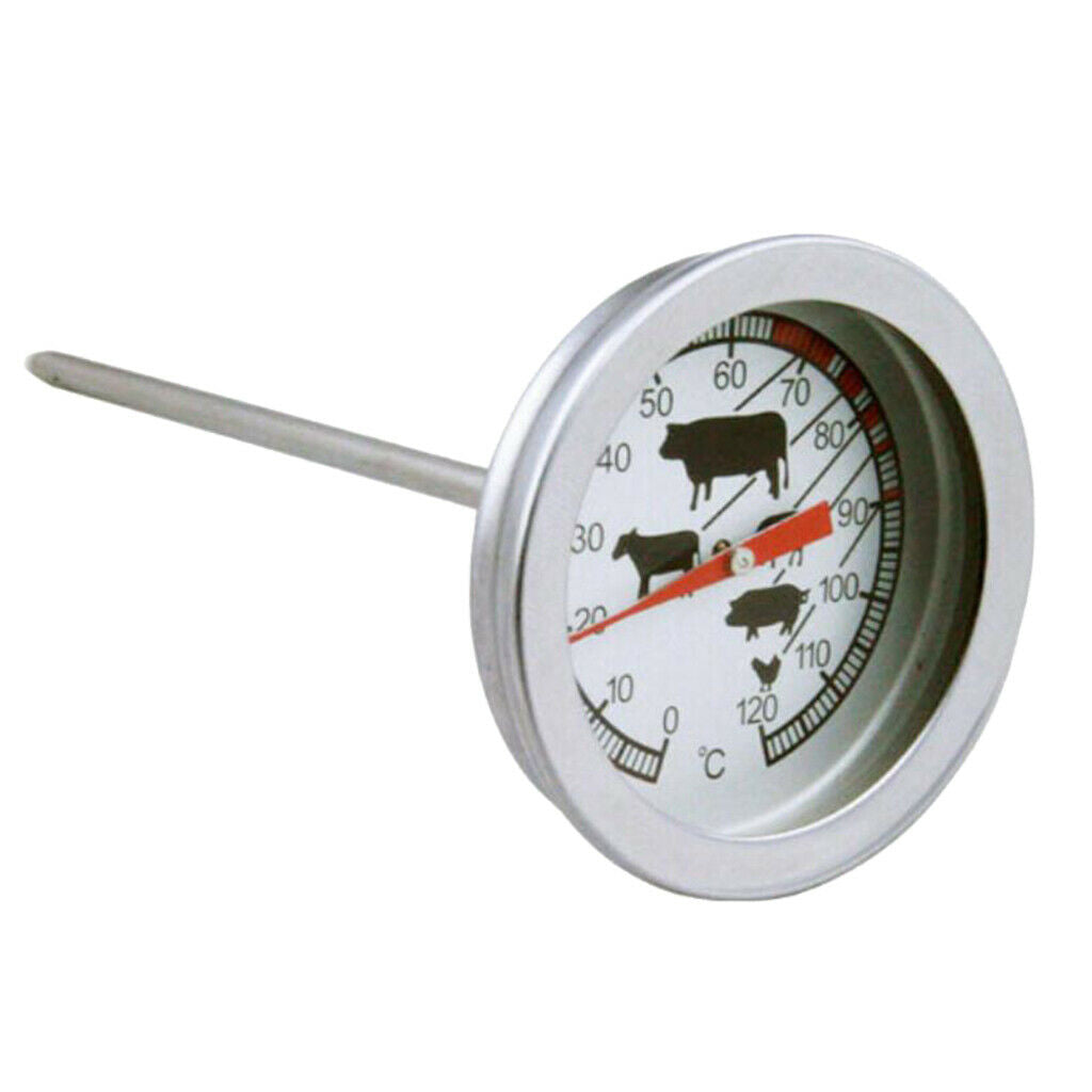 Stainless Steel Dial Thermometer Oven Temperature Meat Thermometer Household