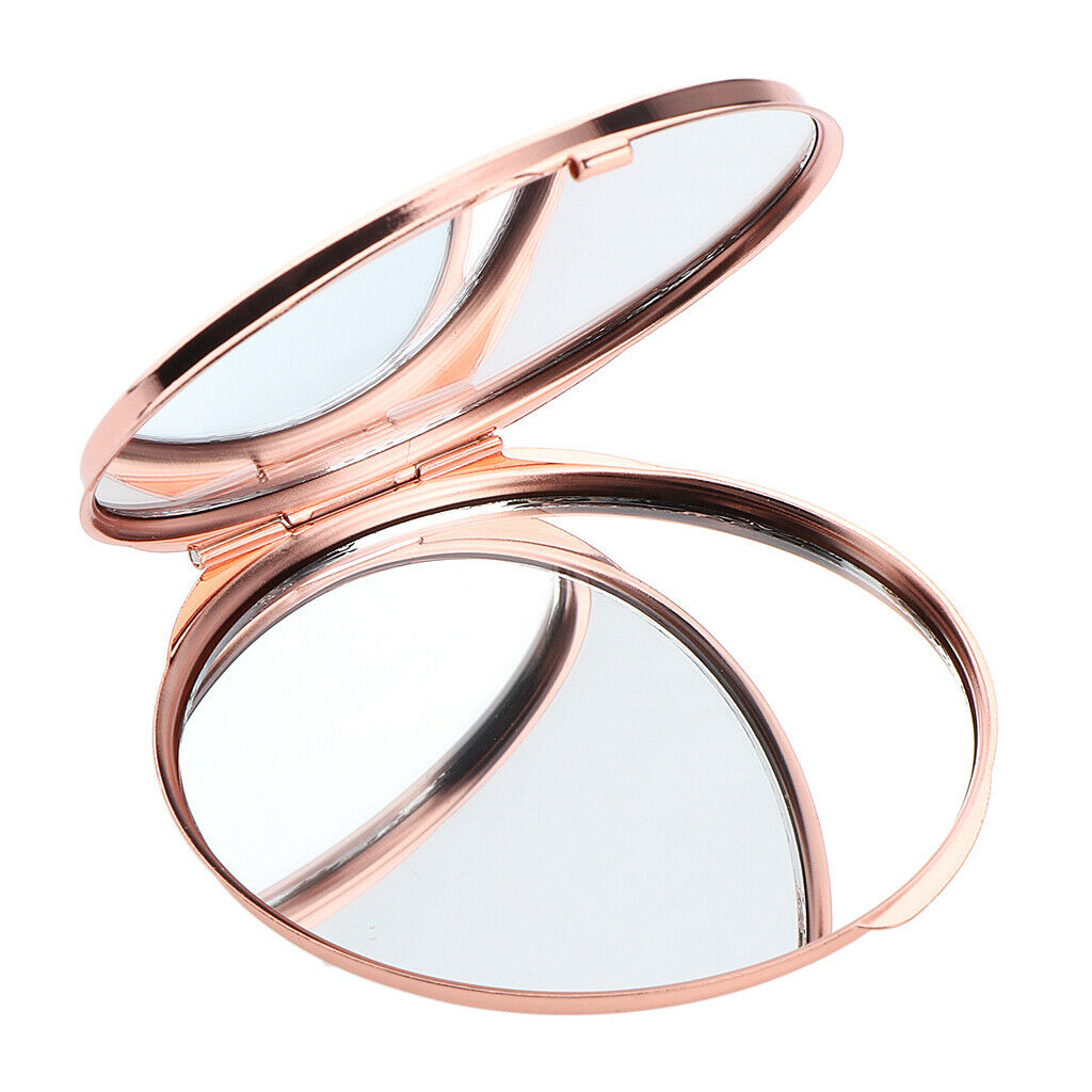 2 Sizes Of Dual Side Makeup Mirrors, Compact Cosmetic Round Pocket Purse Hand