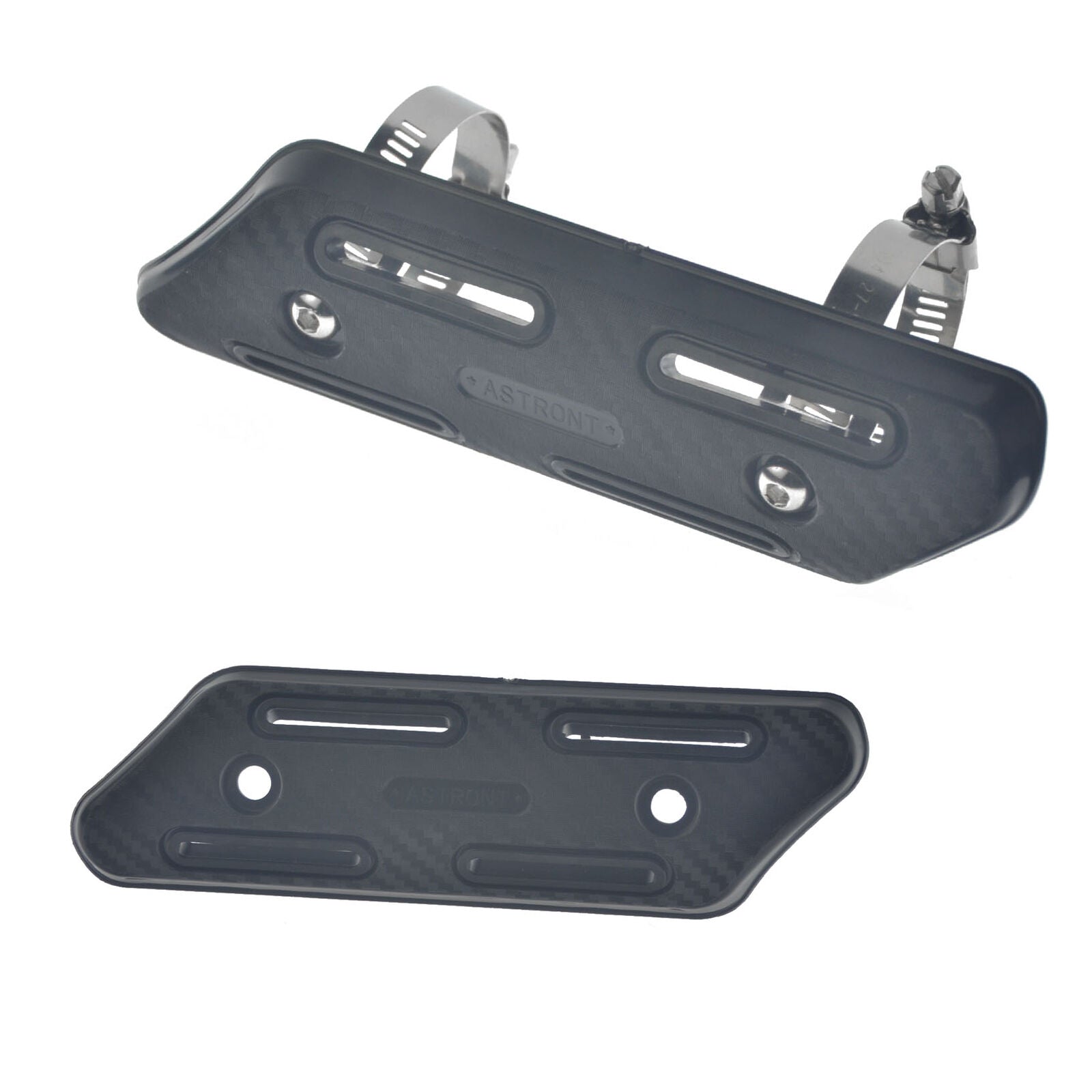 Black Motorcycle Mid Exhaust Muffler Silencer Protector Guard Cover Heat Shield