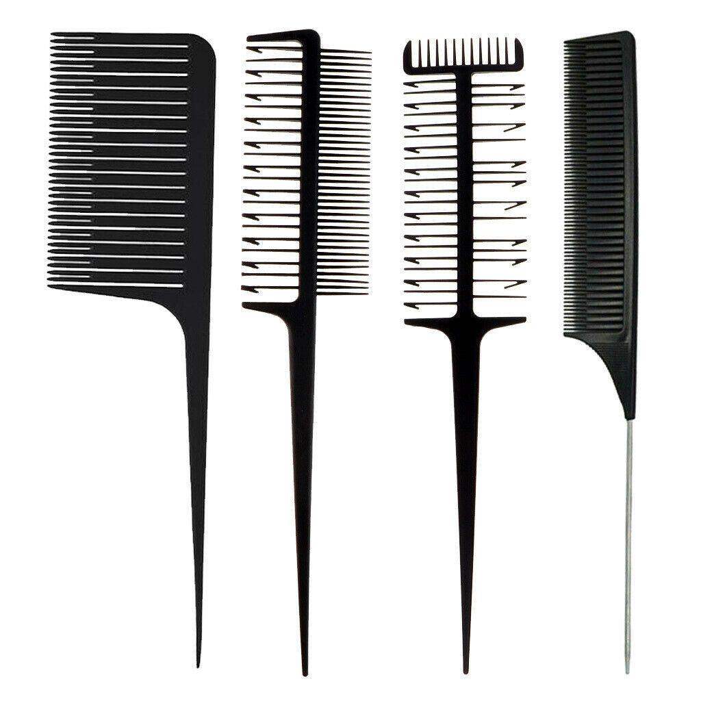 4Pcs Hairdressing Styling Foiling Hair Comb Salon Hair Coloring Dyeing Tool