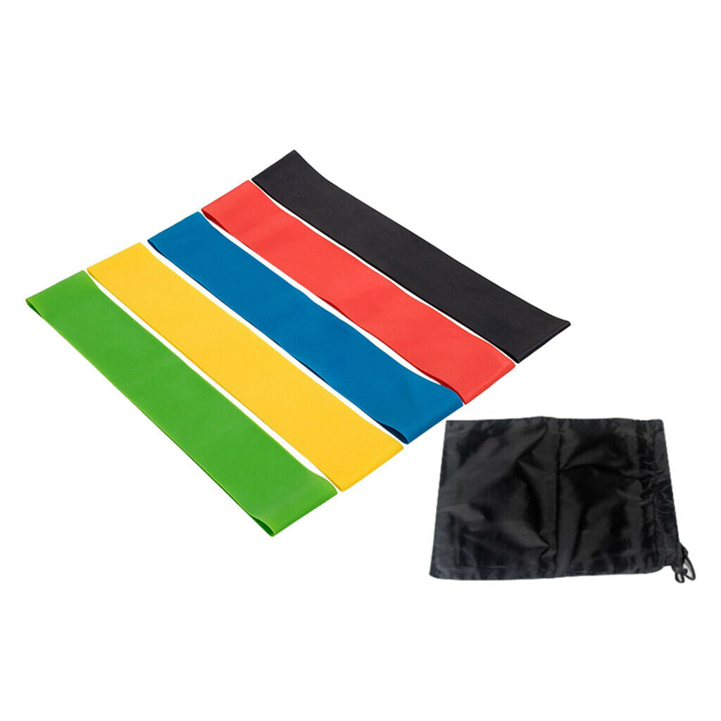 5 Pieces Indoor Resistance Band Loop Pull Ups Gym Fitness Mobility Rehab