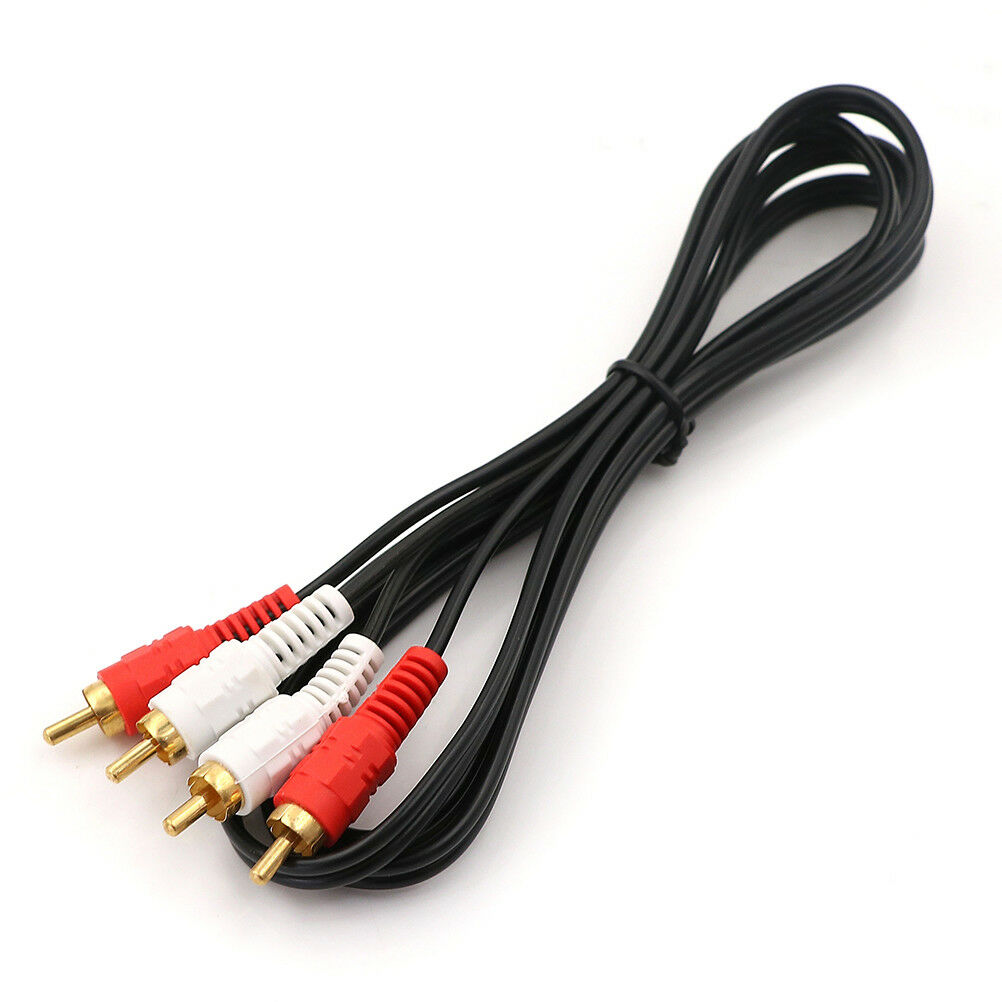 Dual RCA 2RCA Phono Plug Male to Male Audio Cable Lead Connector 1.5M^.l8