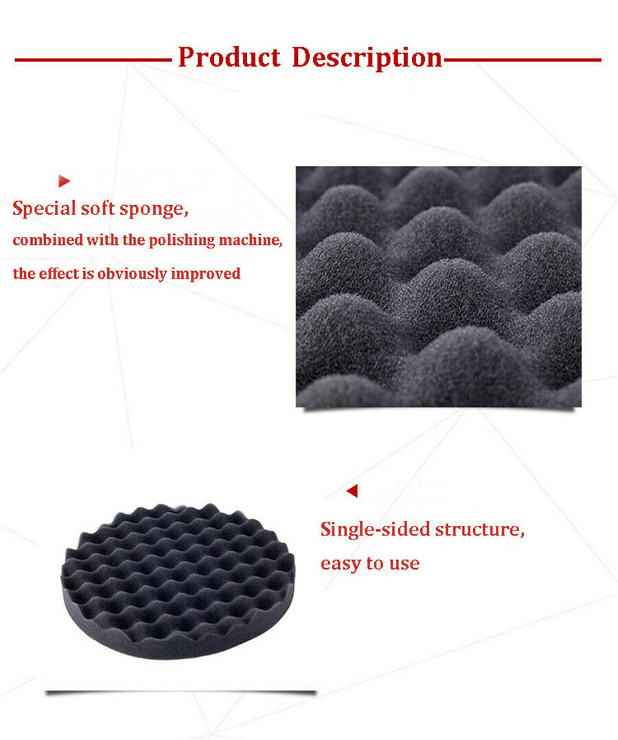 Polishing Pad Buffing Pad  2PCS 8Inch For Compound Cutting & Polishing Car