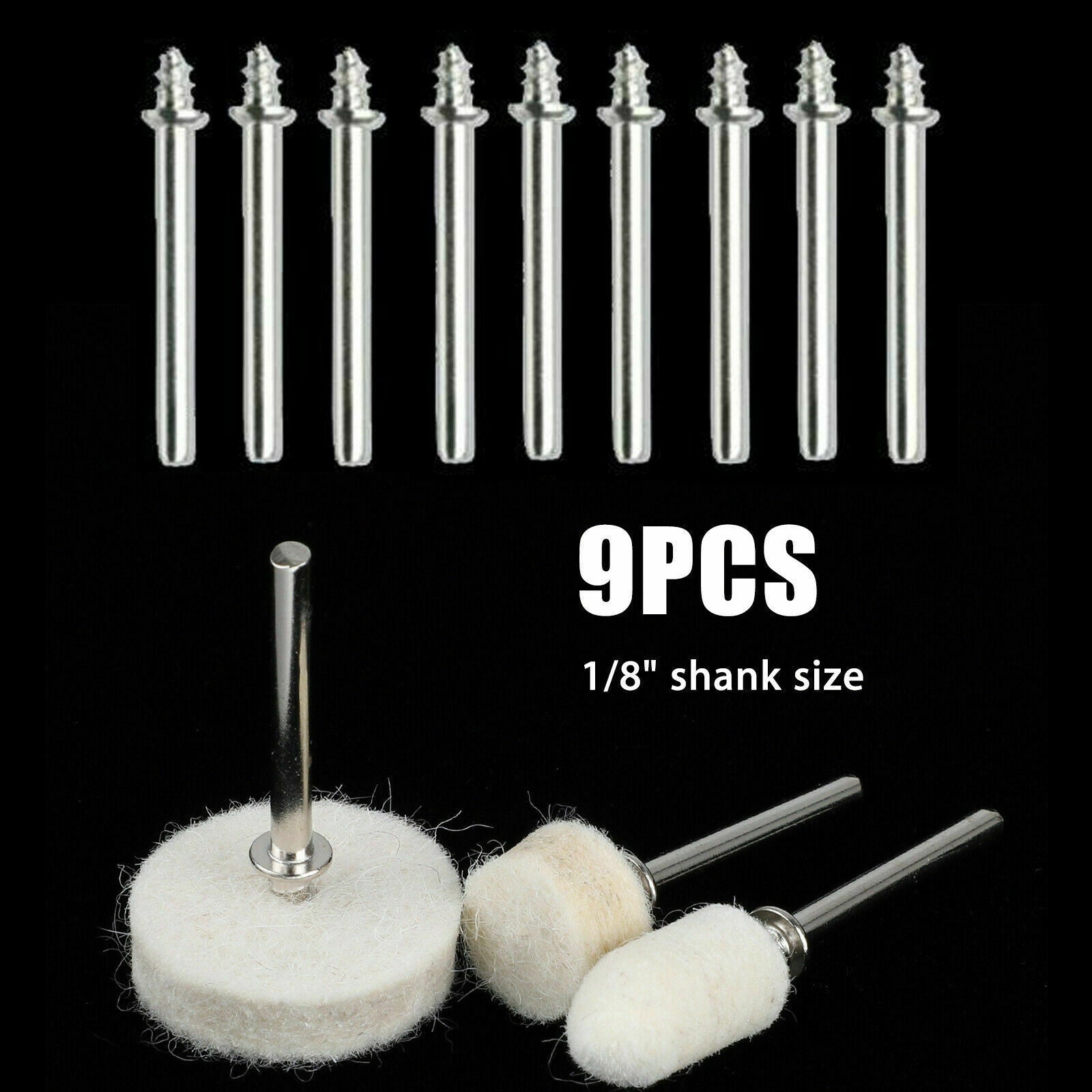 88 Soft Felt Polishing Buffing Wheel Mixed Set Accessory for Dremel Rotary Tool