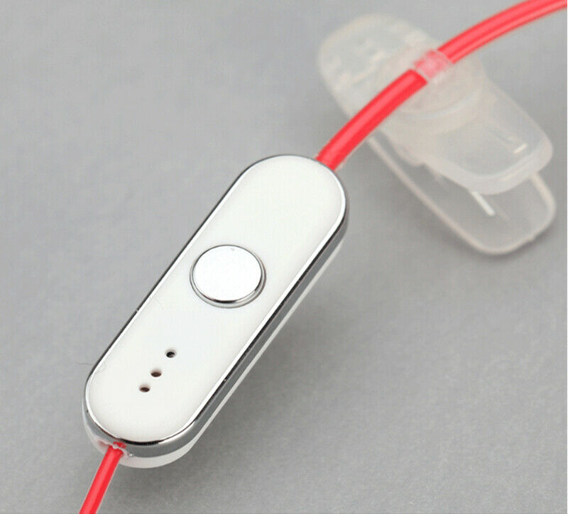 5x 2 Pin Earhook Earpiece Headset PTT Mic For Kenwood HYT BaoFeng Radio Red  AT2