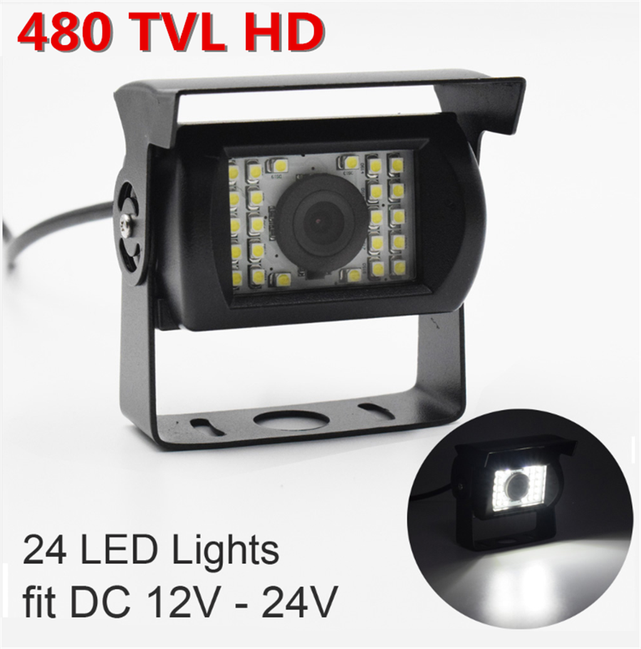 Car BUS Truck Van Rear View Camera Waterproof Anti-Shock 24 LED Nights Look