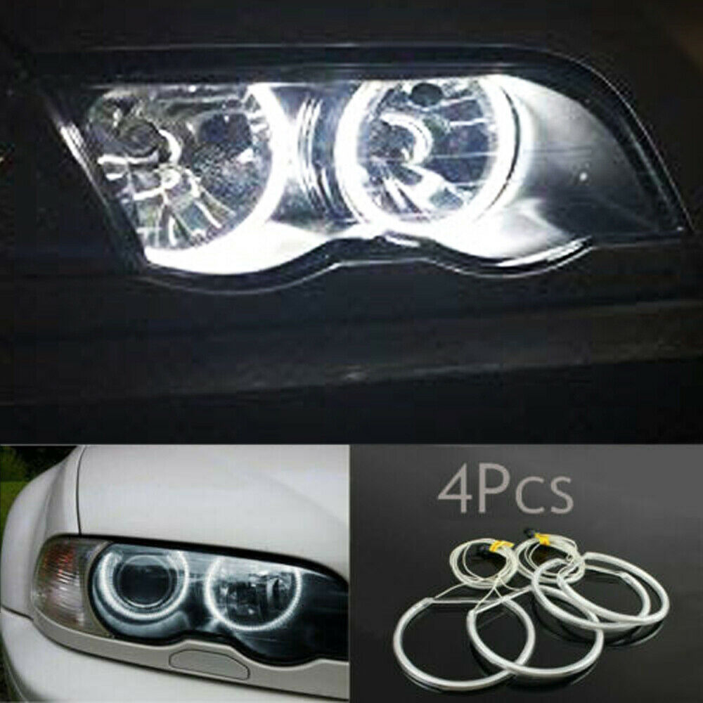 Halogen Headlight 6000k CCFL Angel Eyes Halo Rings Kit For BMW E83 X3