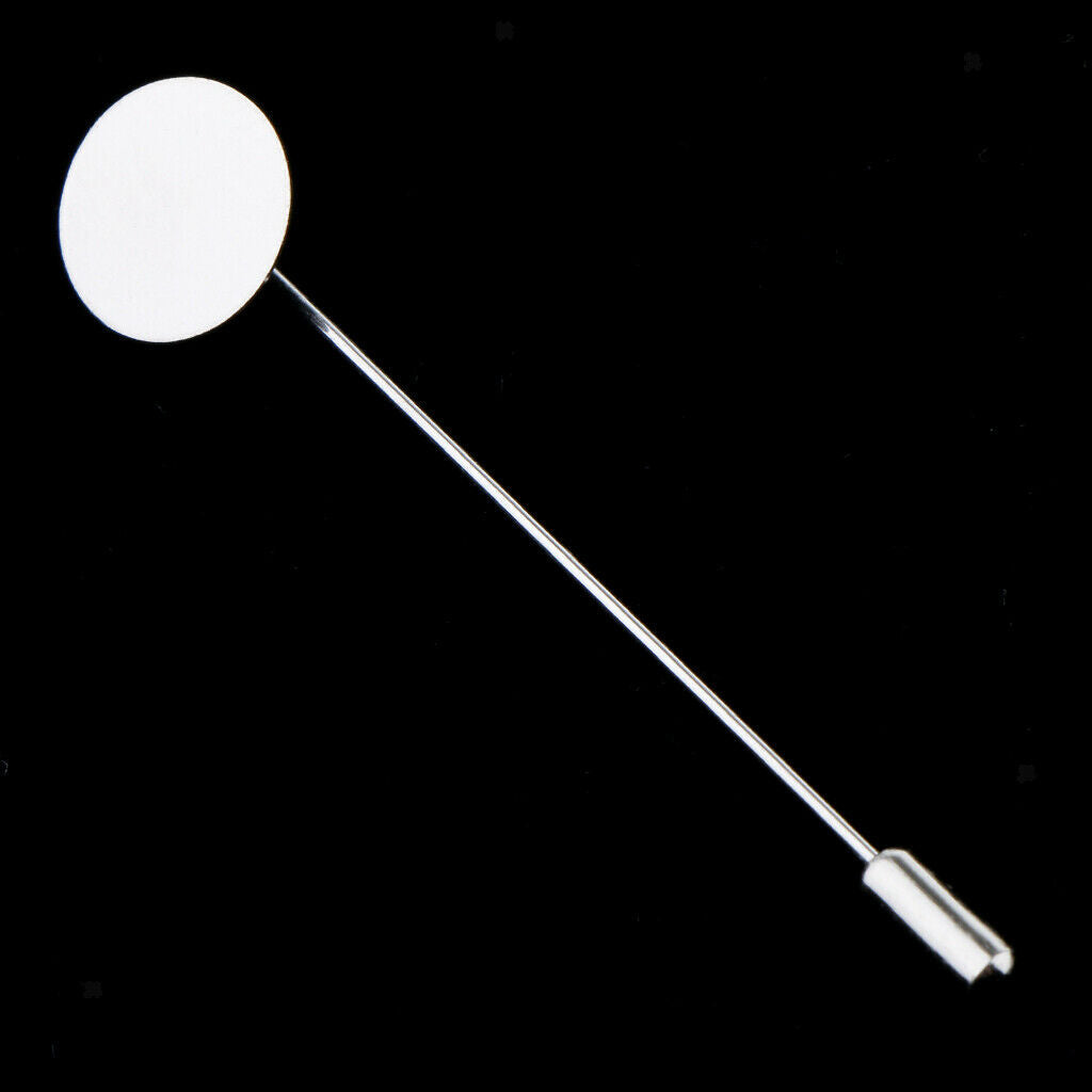 20pcs Lapel Pin Stick Blank Base Tray Pad Brooch for Suit DIY Crafts Jewelry