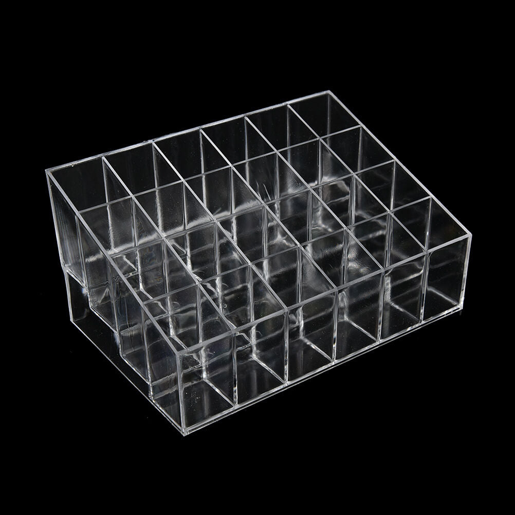 Clear 24 Makeup Lipstick Cosmetic Storage Display Stand Rack Holder Organi.l8