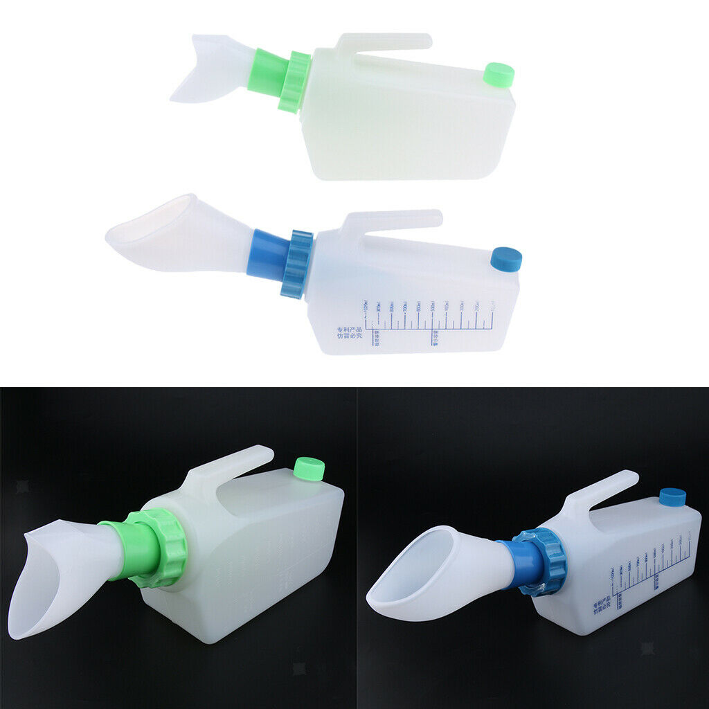 2X Elderly Patient Female Urinal Bottle Pee Bottles Night Drainage Container