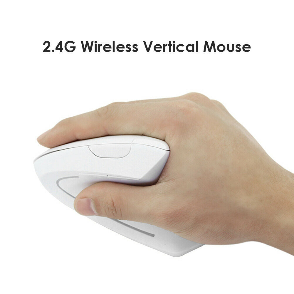 Wireless Vertical Mouse 2.4GHz USB Receiver 6 Buttons Ergonomic PC Mice @