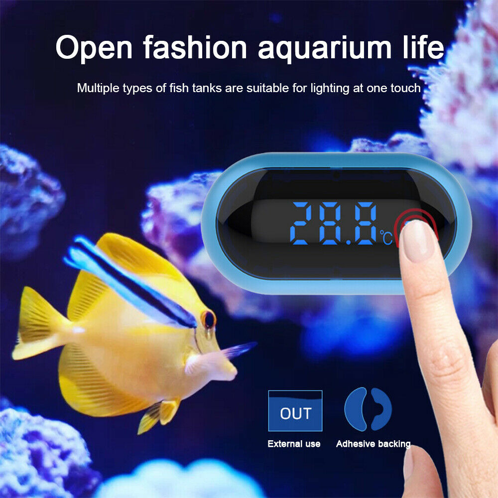 Aquarium Fish Tank Water Thermometer Digital Electronic LED Touch Controller NEW