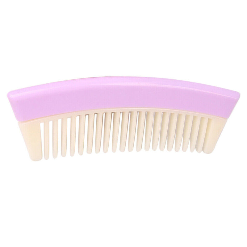 Plastic Portable Wide Tooth Detangling Hair Comb Anti-static for Women Purple