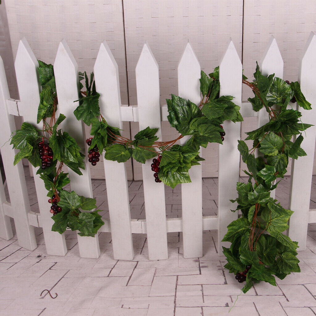 1Pcs Artificial Grape Vine Grape Rattan Hanging Art for Home Office Wedding