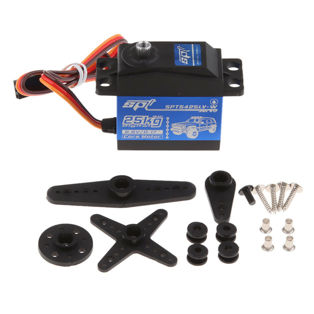 RC Car Waterproof Steering Gear Servo 25kg for 1/8 1/10 RC Buggy Truck