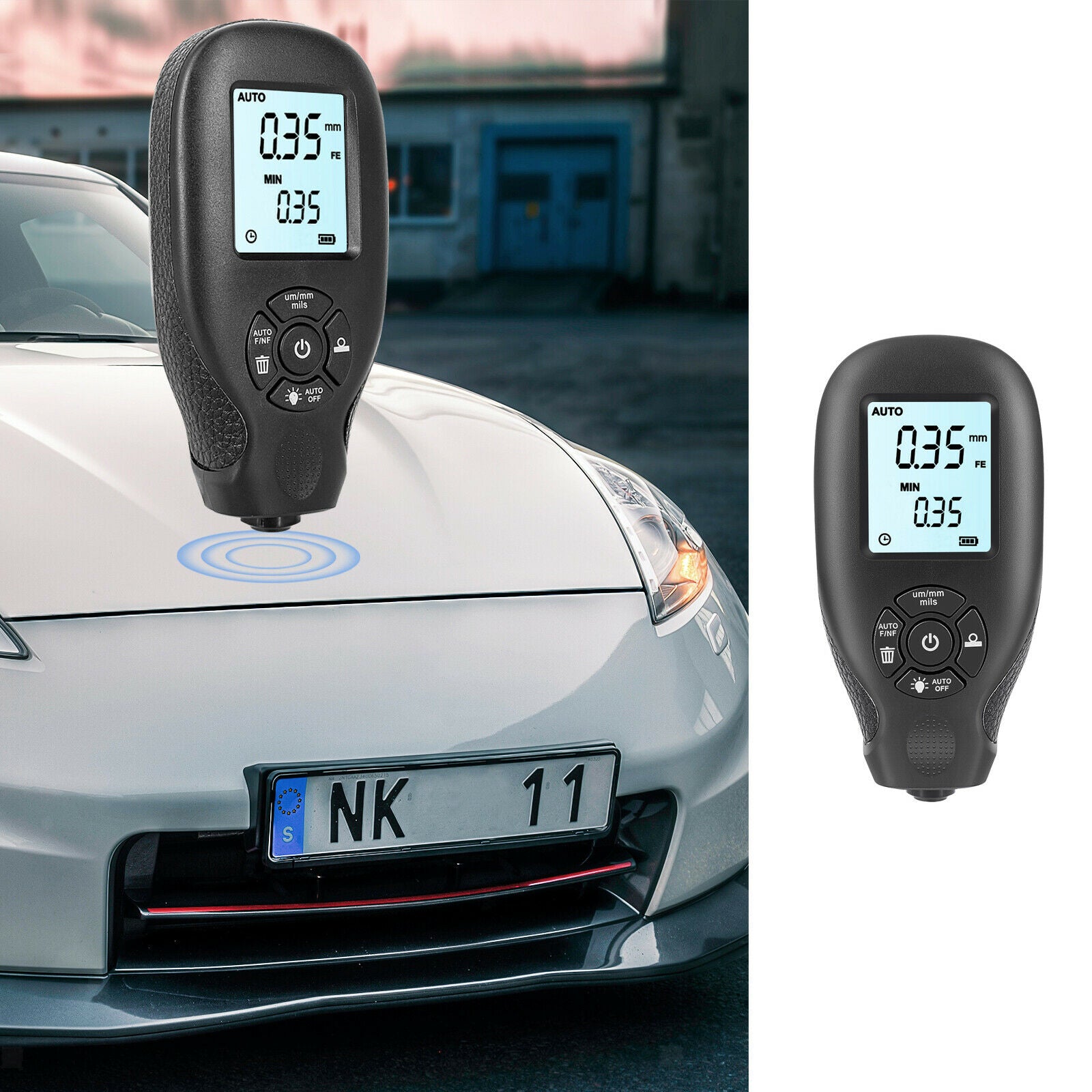 Mini Coating Thickness Gauge for Car Digital Paint Meter 0-2000UM High Precision