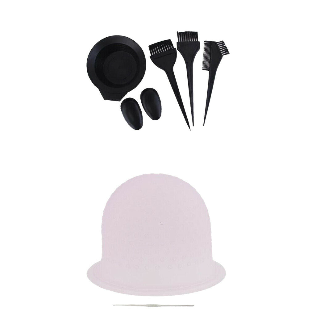 Reusable Salon Hair Dye Brush Comb Bowl Brushes + Highlighting   Set Kit