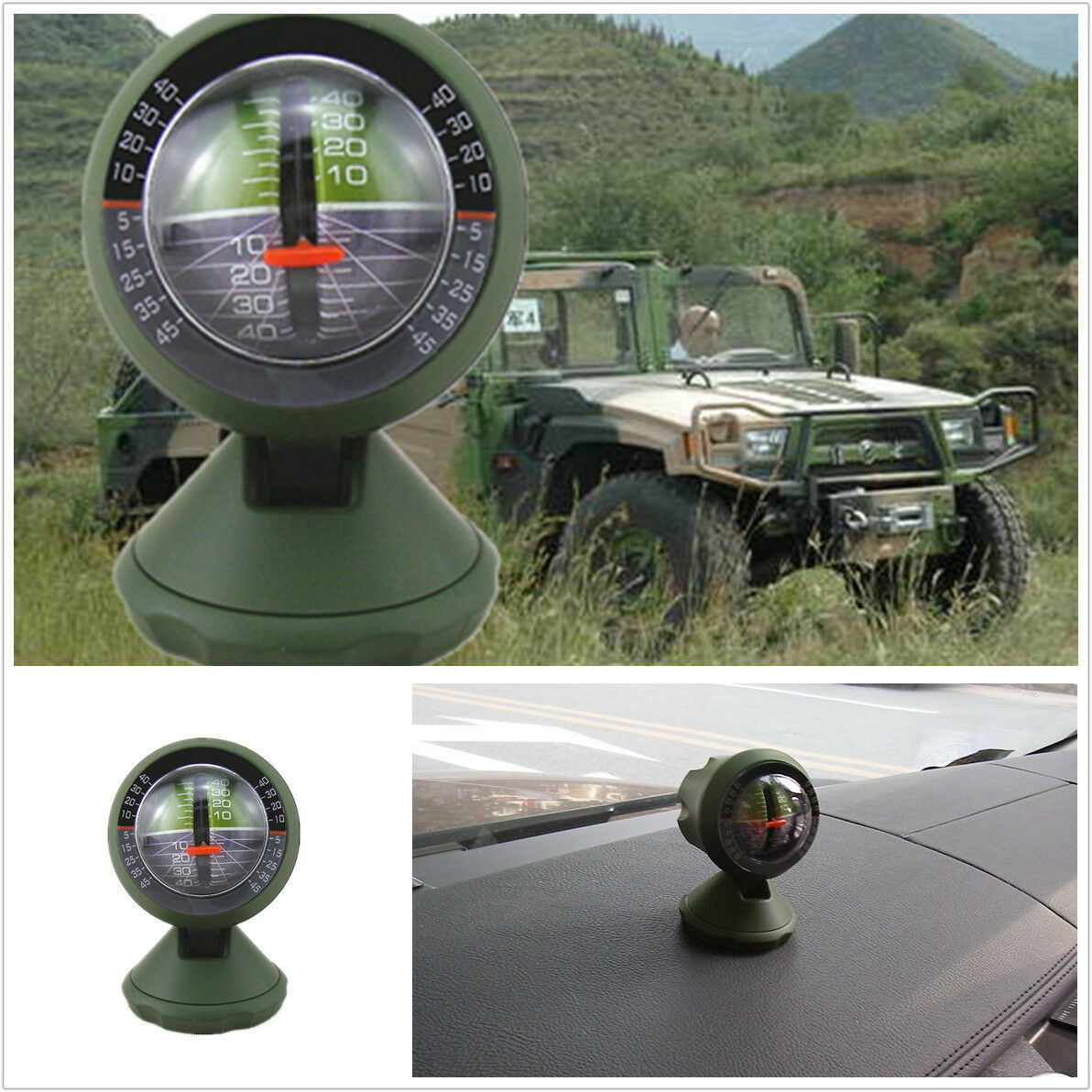 Car Outdoor Angle Tilt Slope Indicator Up/ Downgrade Clinometer Slopemeter Gauge