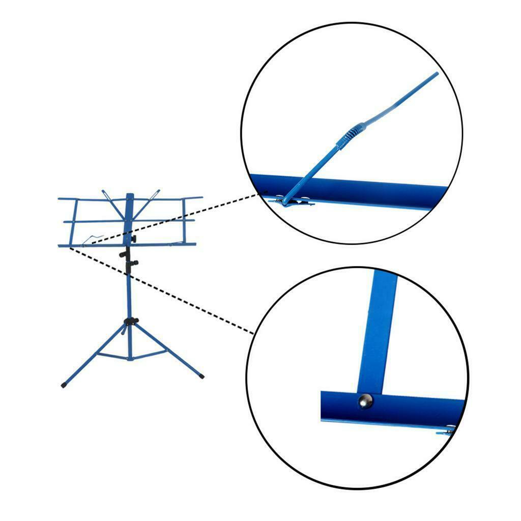 Portable Professional Heavy Duty Music Stand Sheet Blue + Carrying Bag