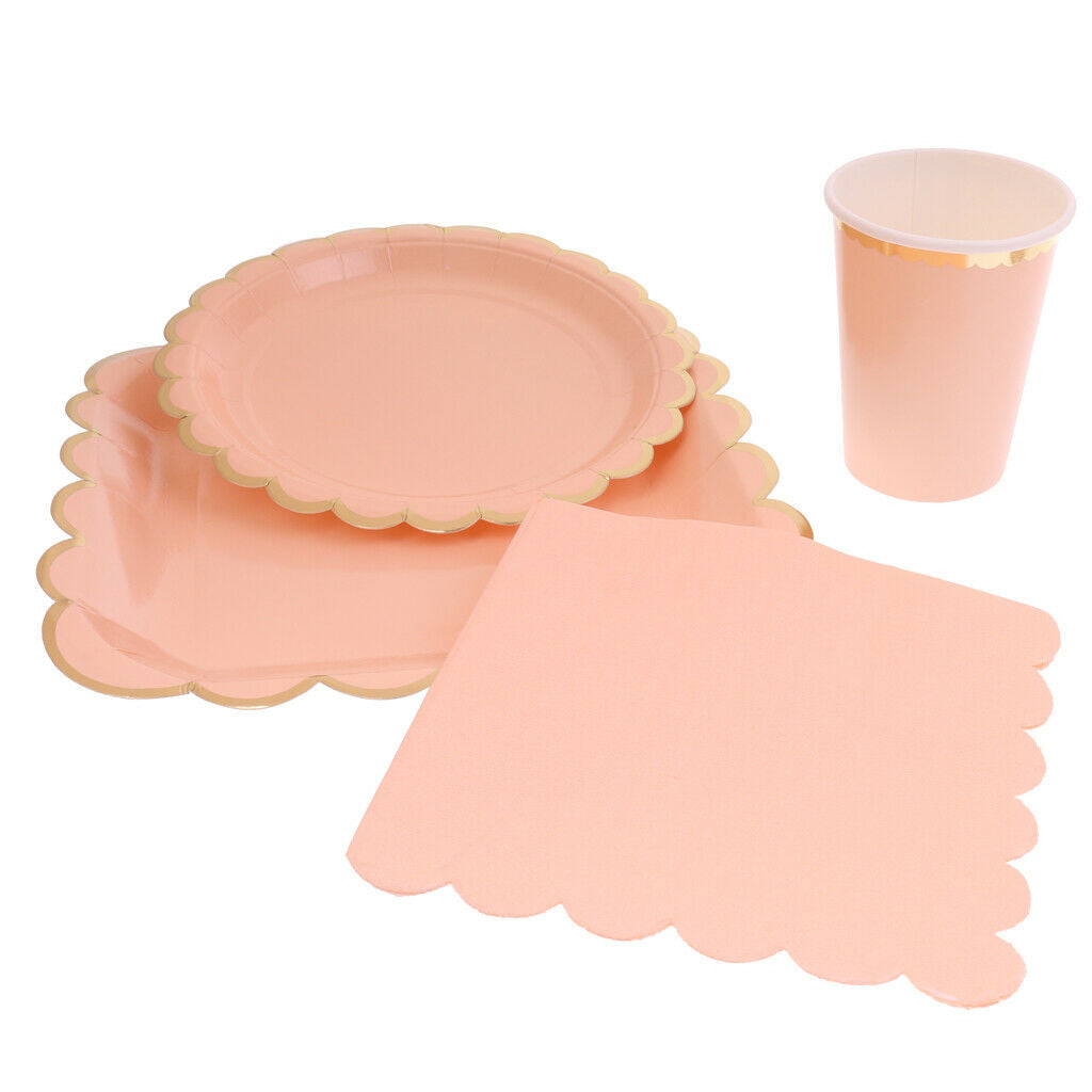 20xSolid Color Party Paper Napkin Serviettes Wedding Dinner Tableware Pink