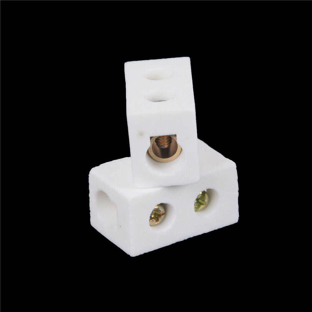 2Pcs High Temperature Ceramic Connector Block 30A 1 Way WF
