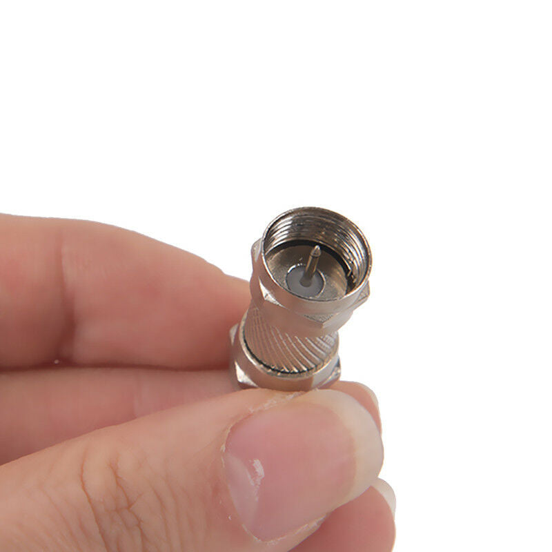 2pcs F type male plug connector socket to RF coax TV aerial female RF ada.l8