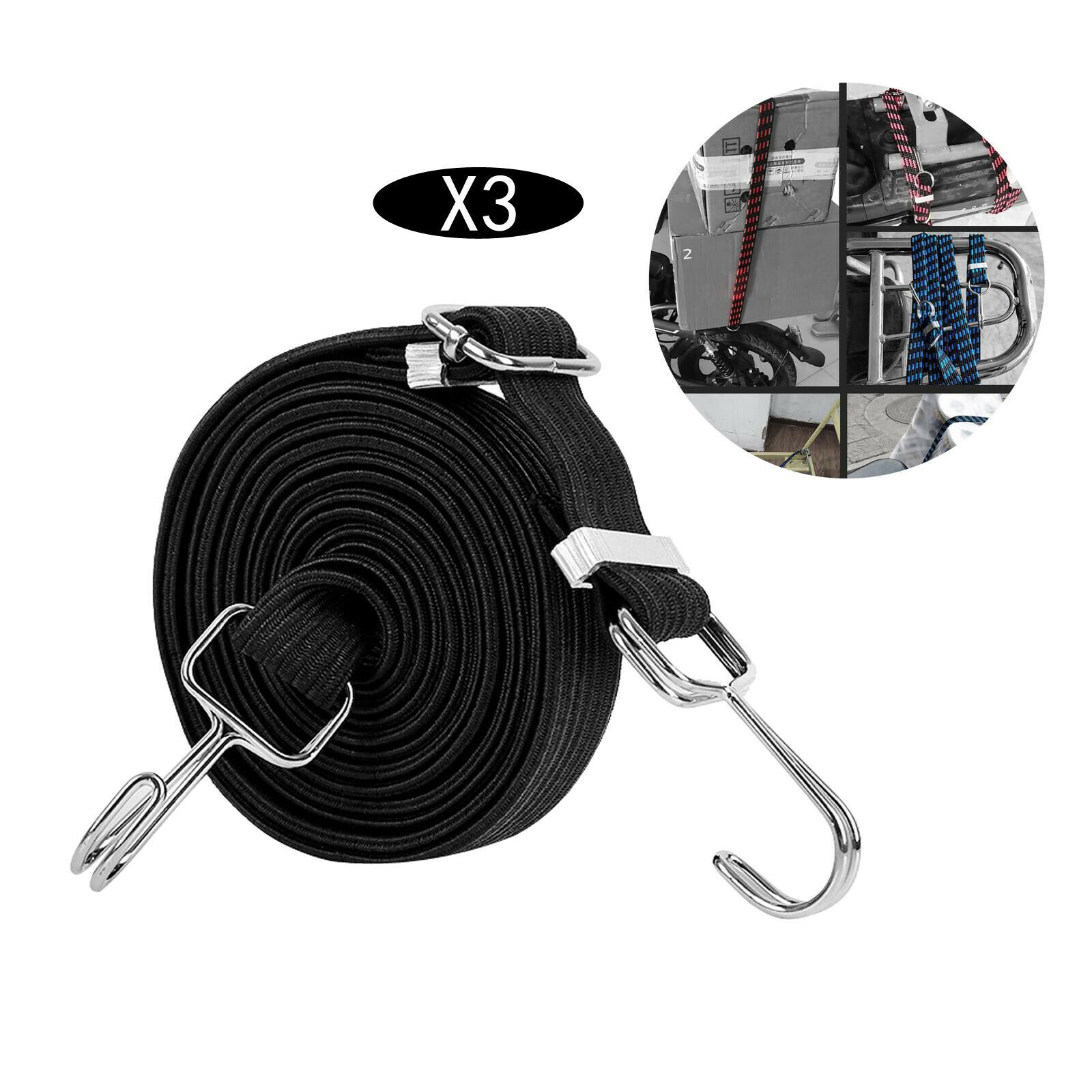 2Pcs Bungee Cord Bike Motorcycle Car Roof Cargo Rack Luggage Strap 0.5m