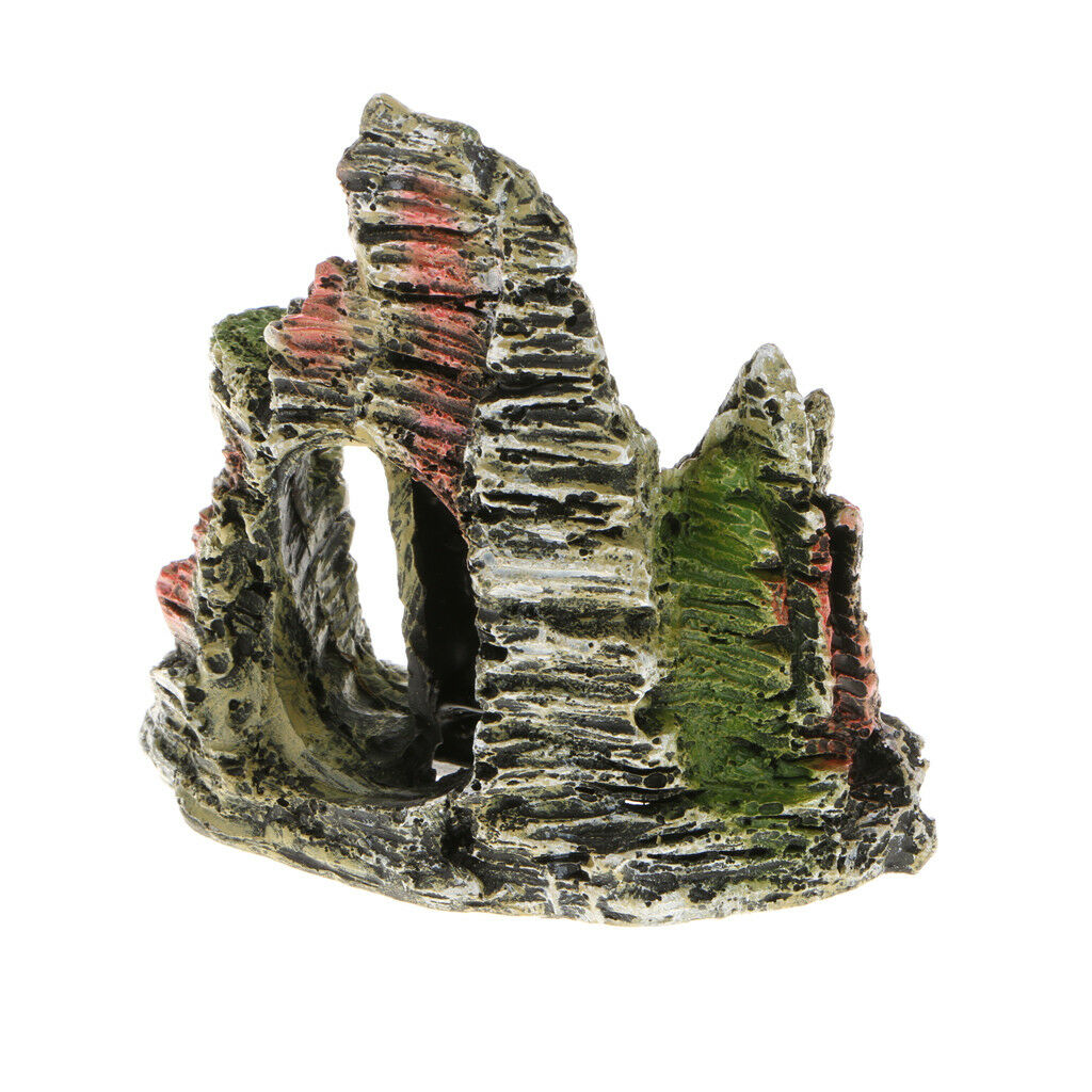 Aquarium Mountain Rockery Hiding Cave   Tank Decoration Ornament View