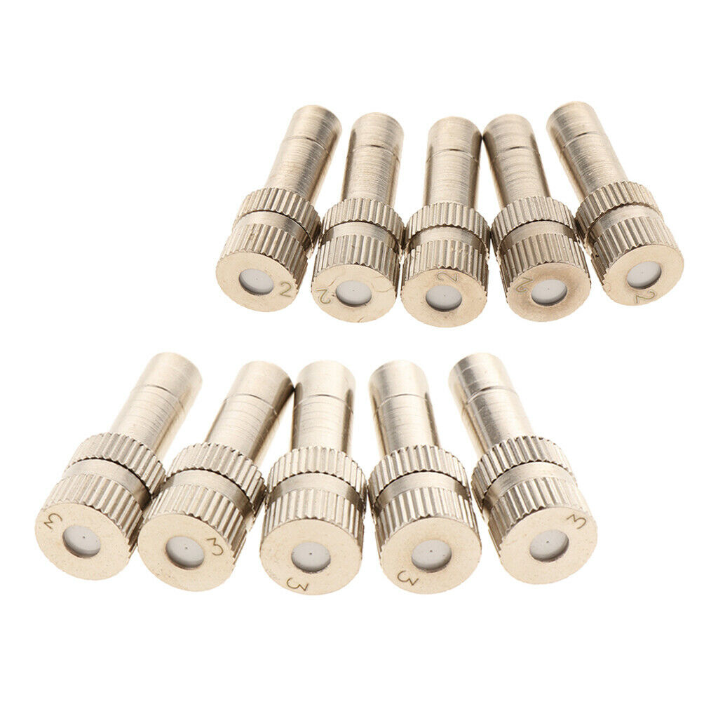 10Pack 0.2mm 6mm Low Pressure Nozzles Garden Irrigation Fog Misting Nozzles