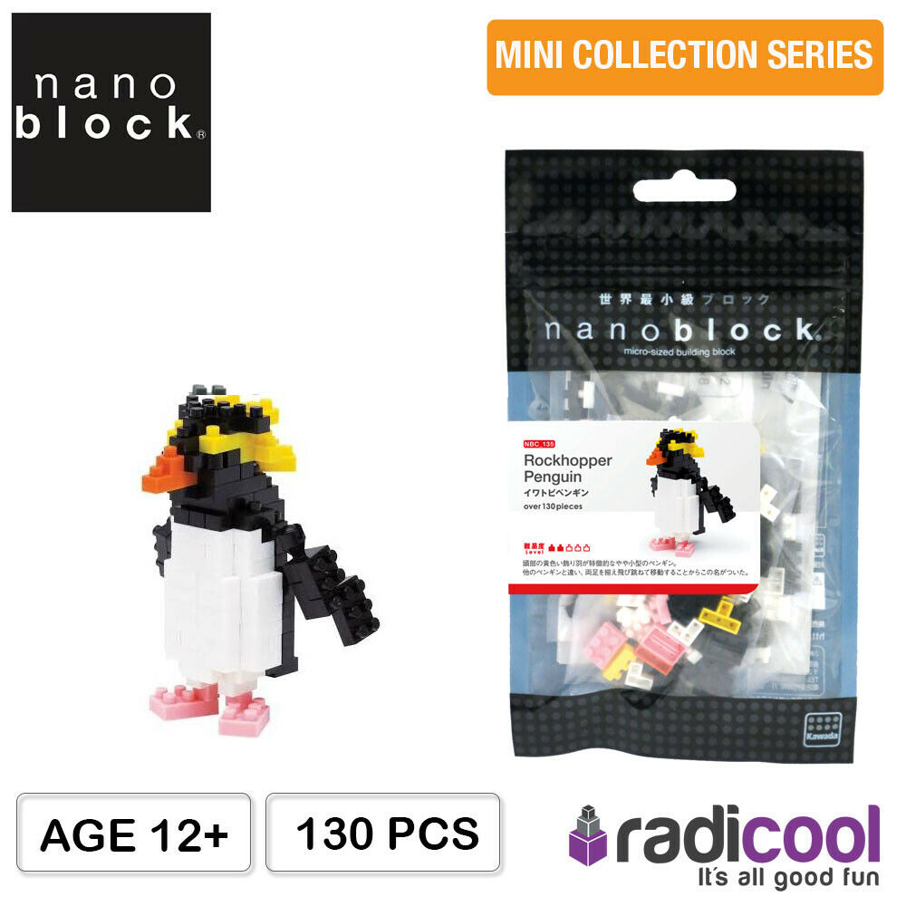NBC135 nanoblock Rockhopper Penguin [Mini Collection Series] 130+ pcs Age 12+