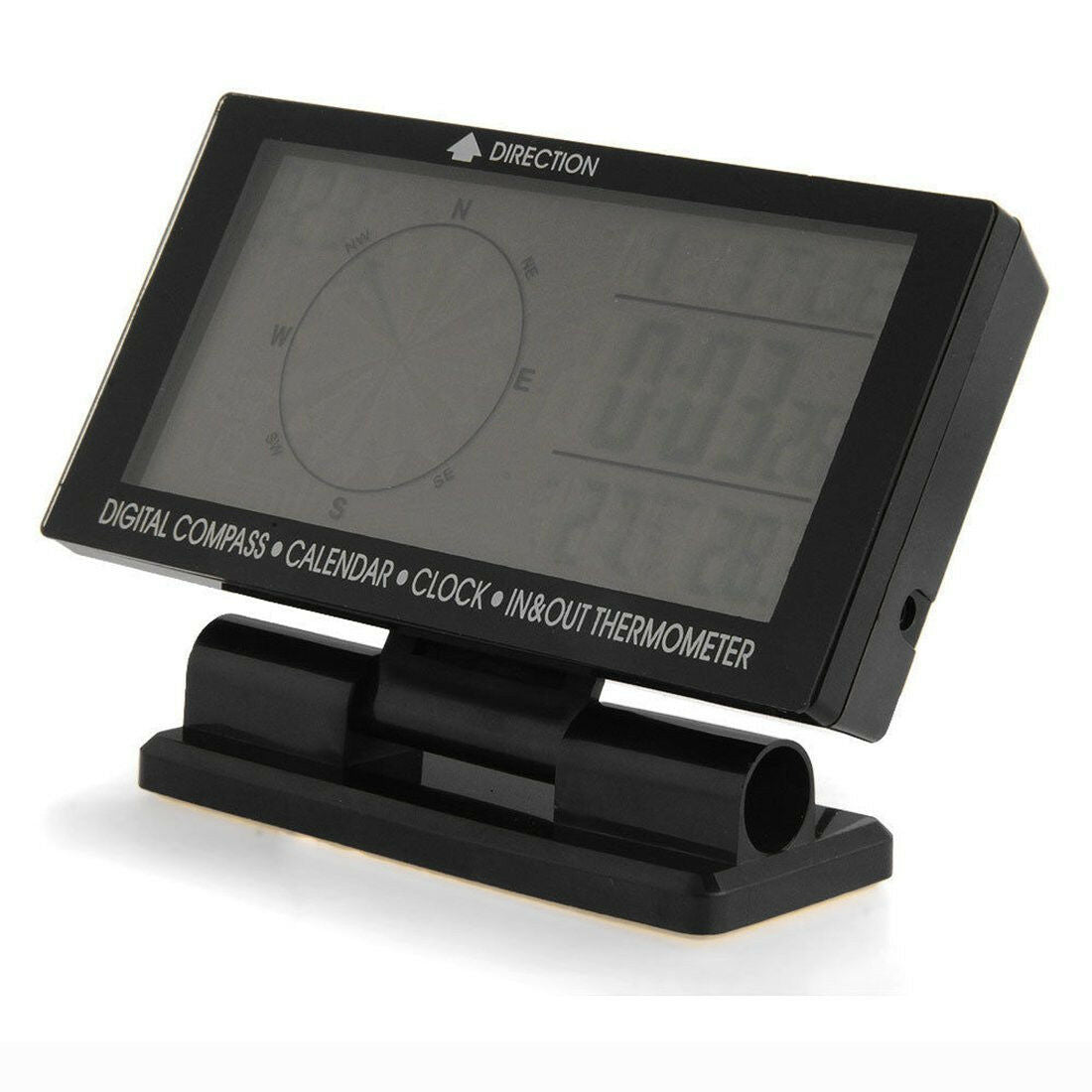 In-Car Digital Compass 4.6" LCD Display Blue LED with Clock Thermometer Calendar