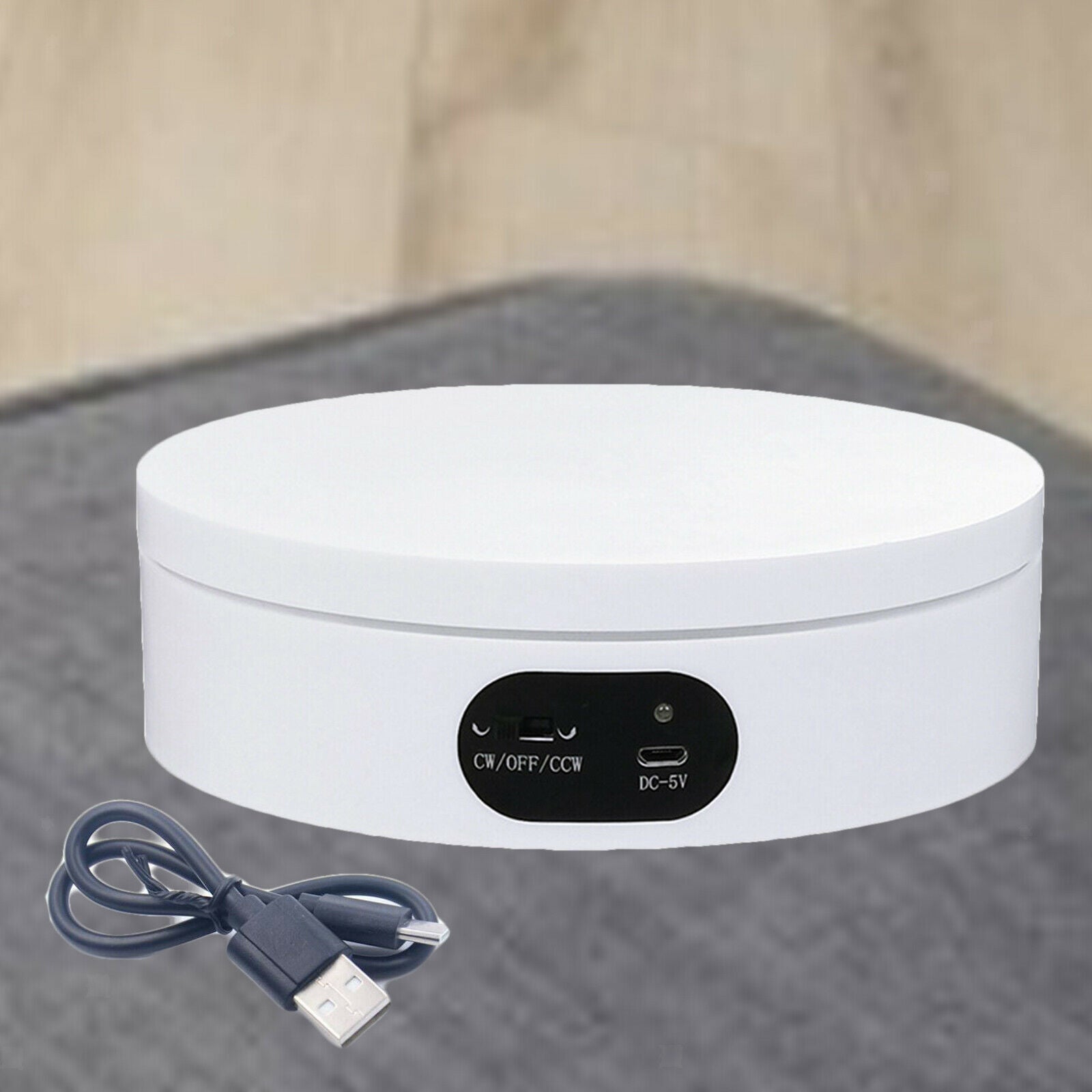 360 Degree Electric Rotating Display Turntable USB Charging Digital Products