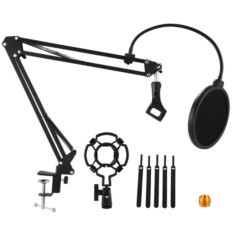 Desktop Microphone Stand Suspension Boom Scissor Arm Stand with 3/8-5/8 ScreO7D8