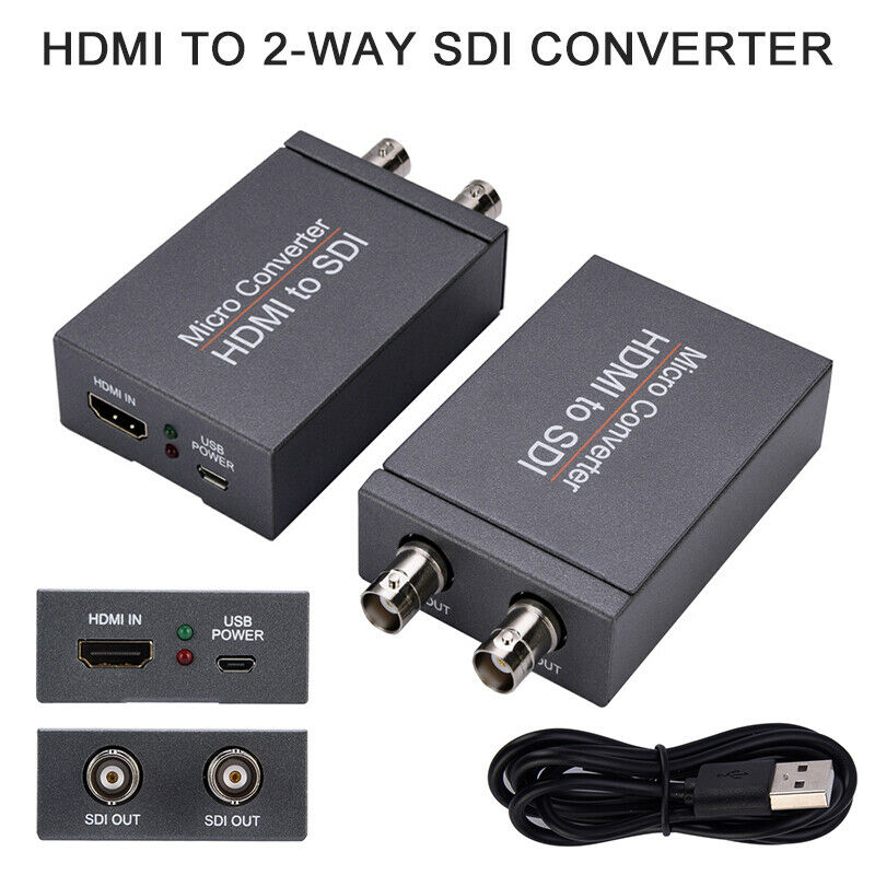 HDMI To SDI Converter Adapter Coax Coaxial Cable Cord Video Audio Extender 1080P