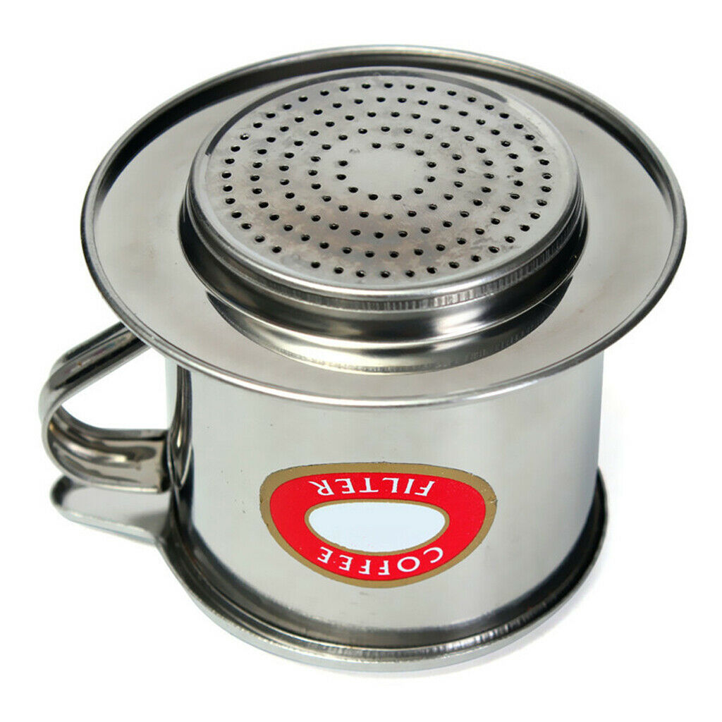 2 Pieces Vietnamese Coffee Filter Dripper Set Screw Down Insert 1.7oz 3.4oz