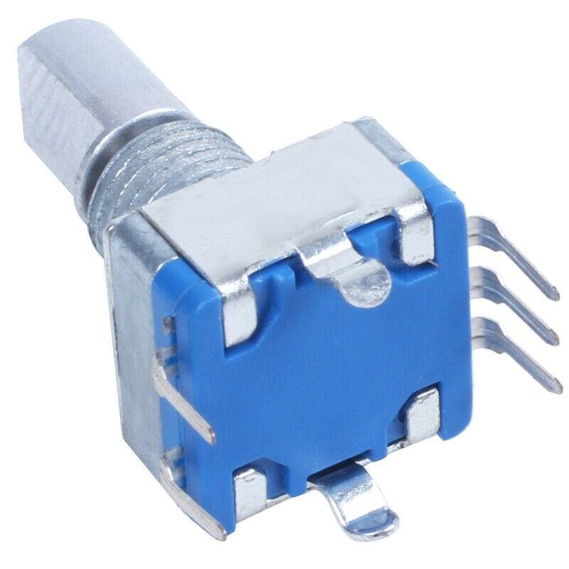 20-point shaft Detents encoder and 360 degree rotary with push button Blue + SQ7