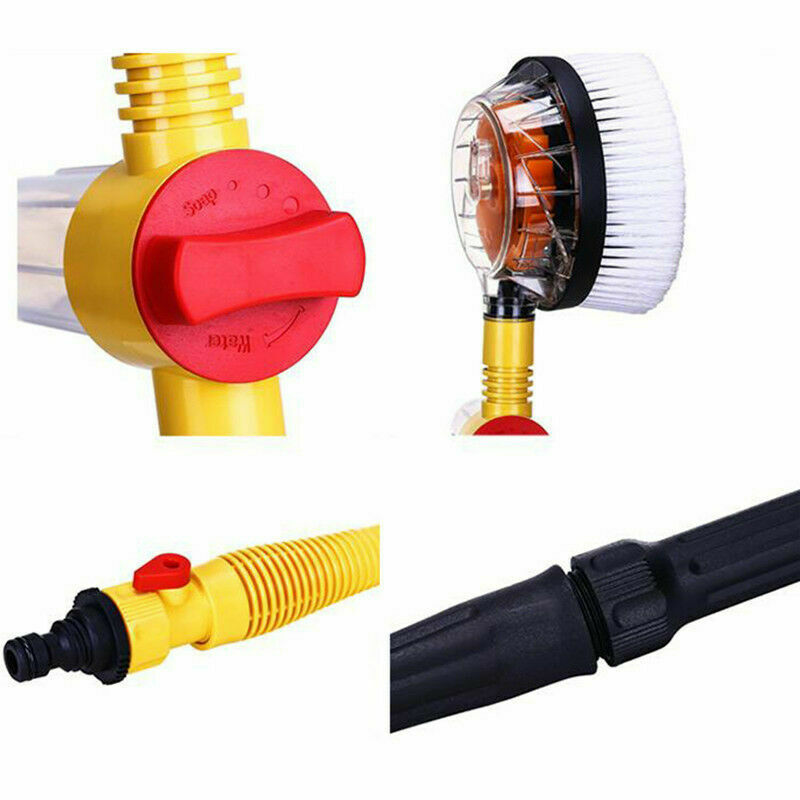 Car Revolving Care Washing Brush Sponge Cleaning Car Wash Brush Extendable Pole