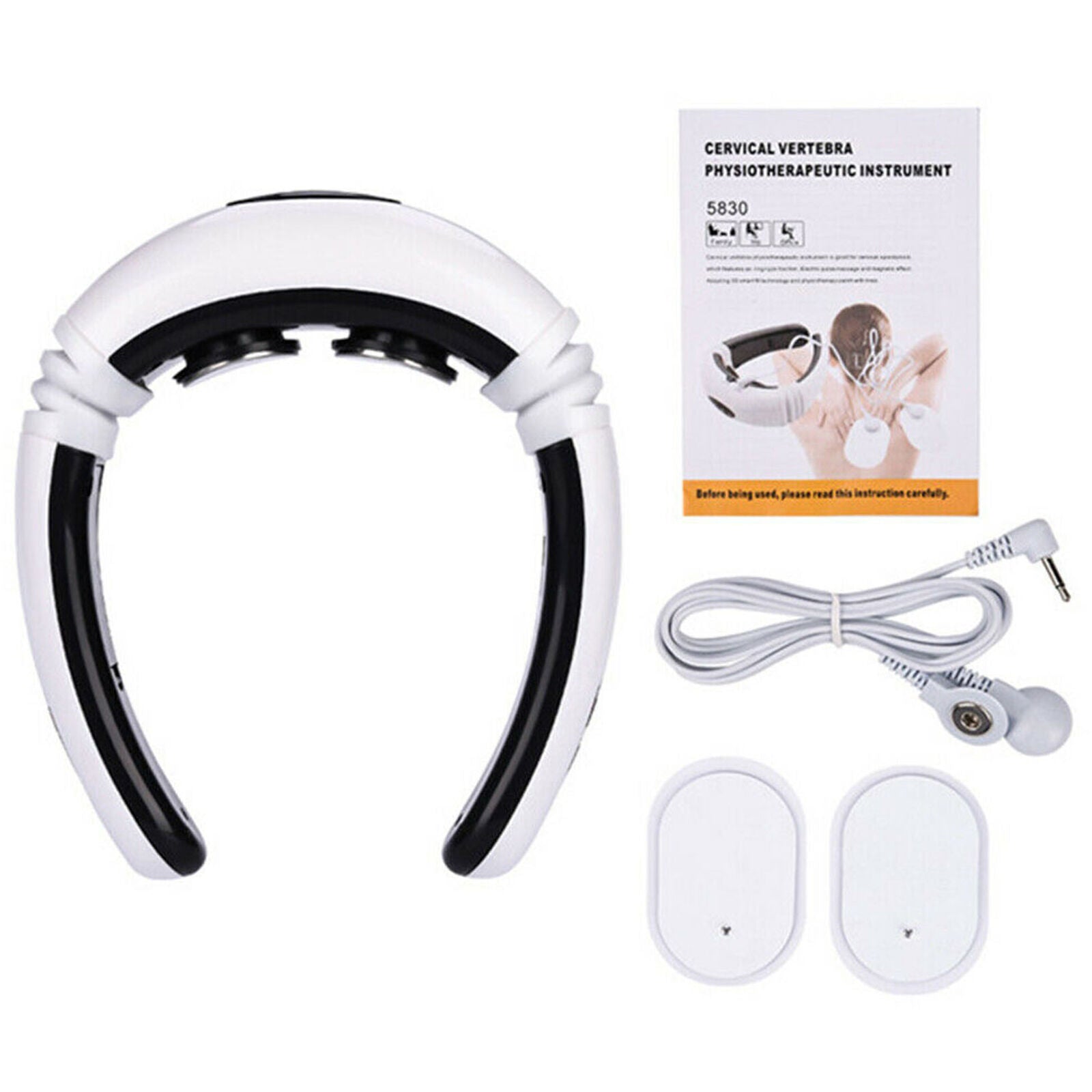 Electric Massager Pulse Back Neck Safe Care Far Infrared Pain Relax Tool Health