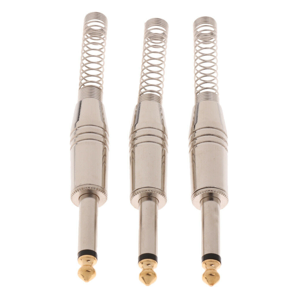 8pcs  6.35mm Guitar Amplifier Microphone Male Connector Plug
