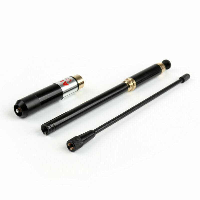 1xAL-800 High Gain Dual Band Extendable Antenna SMA-Male For Icom Yaesu Radio